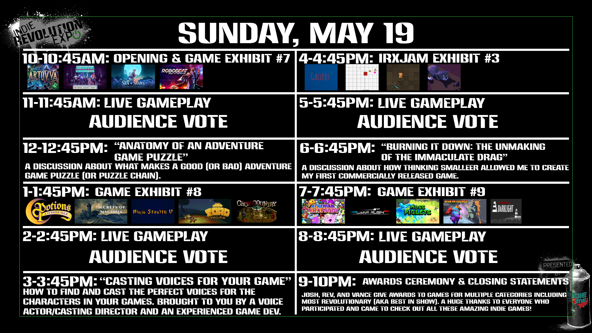 Sunday Schedule